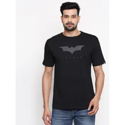 The Souled Store Men Black 3D Logo Printed Round Neck Pure Cotton T-shirt-picture-31