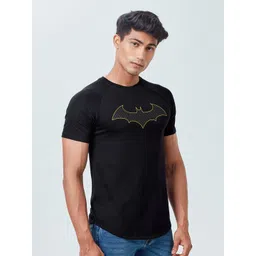 The Souled Store Men Black Batman Printed T-shirt-image-47
