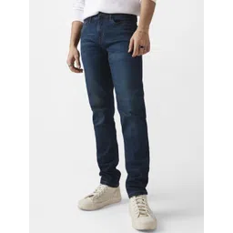 The Souled Store Men Blue Slim Fit Light Fade Stretchable Jeans-picture-31