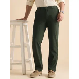 The Souled Store Men Classic Slim Fit Super Pants Formal Trousers-picture-12