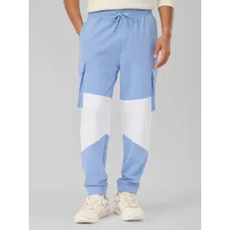 The Souled Store Men Colourblocked Baggy-Fit Mid-rise Joggers-picture-17