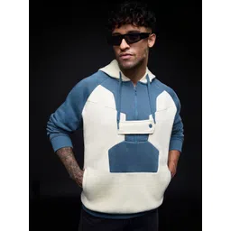 The Souled Store Men Colourblocked Hooded Sweatshirt-picture-33