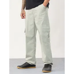 The Souled Store Men Feather Grey Cargo Pants-picture-35