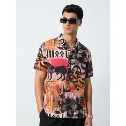 The Souled Store Men Graphic Printed Spread Collar Casual Shirt-picture-26