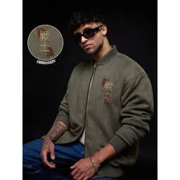 The Souled Store Men Lightweight Biker Jacket with Embroidered-picture-10