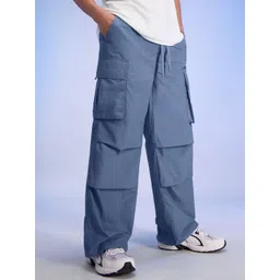 The Souled Store Men Loose Fit Trousers-picture-41