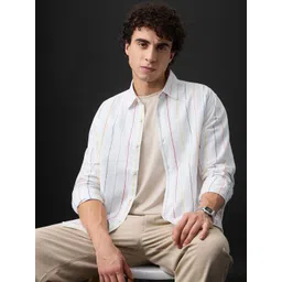The Souled Store Men Multi Stripes Striped Casual Shirt-picture-11
