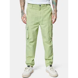 The Souled Store Men Regular Fit Mid-Rise Pure Cotton Cargos-picture-39