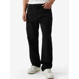 The Souled Store Men Straight Fit Mid-Rise Dark Shade Clean Look Stretchable Jeans-picture-32