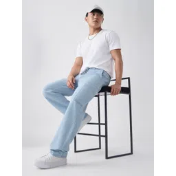 The Souled Store Men Straight Fit Mid-Rise Light Fade Cotton Pull On Denims Outland Jeans-picture-16