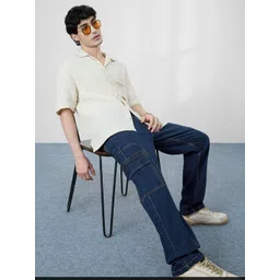 The Souled Store Men Straight Fit Mid-Rise Stretchable Clean Look Cotton Denim Jeans-picture-32