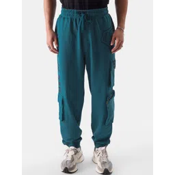 The Souled Store Men Teal Relaxed Superman Printed Travel Joggers-picture-39