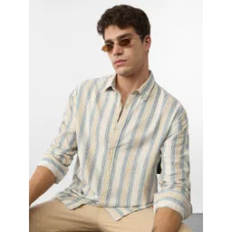 The Souled Store Men Vertical Striped Spread Collar Casual Shirt-picture-16