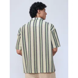 The Souled Store Men Vertical Striped Spread Collar Casual Shirt image 5