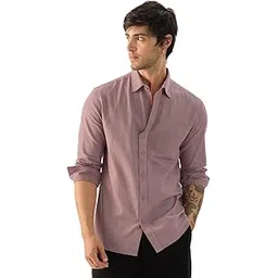 the souled store Men's Cotton Regular Fit Solid Button Down Shirt-picture-55