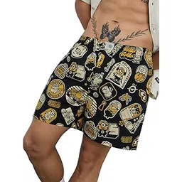 the souled store Minions: Minion Fun Men and Boys Black All Over Printed Regular Fit Cotton Boxer Shorts-picture-40