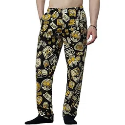 the souled store Minions: Moods Men and Boys Black All Over Printed Pull On Regular Fit Cotton Pajamas-picture-42