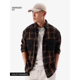 The Souled Store Multi Cotton Relaxed Fit Checked Casual Shirts-picture-37