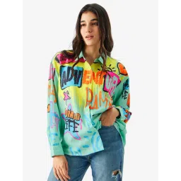 The Souled Store Multicolor Printed Boyfriend Shirt-picture-15