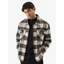 The Souled Store Multicolored Cotton Loose Fit Checks Shackets-picture-35