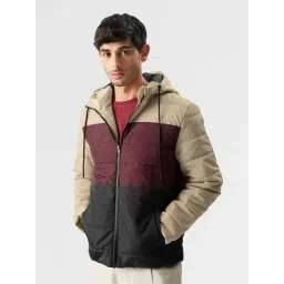The Souled Store Multicolored Regular Fit Quilted Hooded Jackets-picture-18