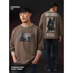 The Souled Store Naruto Shippuden: Itachi's Sorrow Oversized Full Sleeve T-Shirts-picture-26