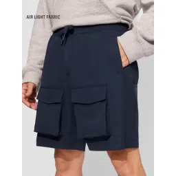 The Souled Store Navy Blue Polyester Regular fit Shorts-picture-46