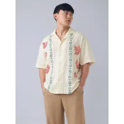 The Souled Store Off-White Cotton Loose Fit Graphic Shirt-picture-43