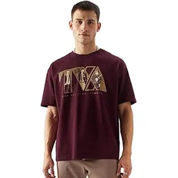 the souled store Official Loki: Time Variance Authority Men and Boys Oversize Fit Half Sleeve Graphic Printed Cotton Maroon Color T-Shirt-picture-41