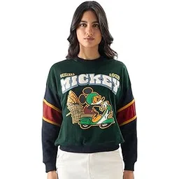 the souled store Official Mickey: Parisian Vibes Women Oversized Sweatshirts-picture-30