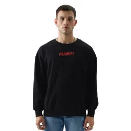 The Souled Store Official The Big Bang Theory: Doodle Black Printed Oversized Sweatshirt-picture-21