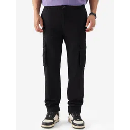 The Souled Store Onyx Men Slim Fit Cargos Trousers-picture-13