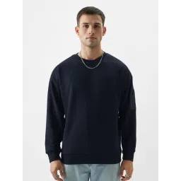 The Souled Store Originals Riveria Navy Oversized Sweatshirt-picture-27
