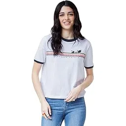 the souled store |Official The Lion King: Hakuna Matata (Stripes)|Women and Girls T-Shirts|Half Sleeve|Half Sleeve|Regular Fit Graphic Print| White Color 100% Cotton T Shirt for Women-picture-19