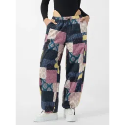 The Souled Store Paisley Cotton Regular Fit Printed Trousers-picture-25