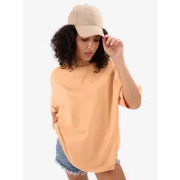The Souled Store Peach Relaxed Fit Oversized T-Shirt-picture-43