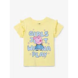 The Souled Store Peppa Pig Just Wanna Play Girls Cotton T-Shirt-picture-44