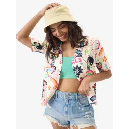 The Souled Store Pink Graphic Print Shirt-picture-19