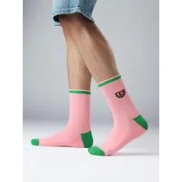 The Souled Store Pink Printed Regular Fit Socks-picture-36