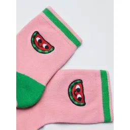 The Souled Store Pink Printed Regular Fit Socks image 5