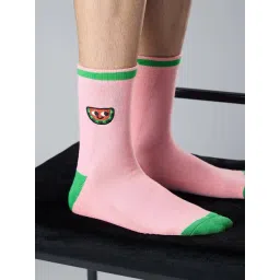 The Souled Store Pink Printed Regular Fit Socks image 3