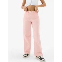 The Souled Store Pink Relaxed Fit Pants-picture-22