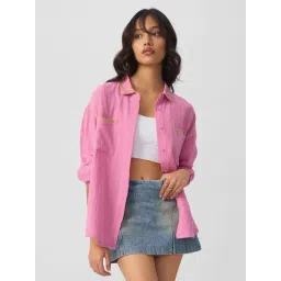 The Souled Store Pink Solid Shirt-picture-16