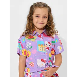 The Souled Store Print Cotton Shirt Style Crop Top-picture-20