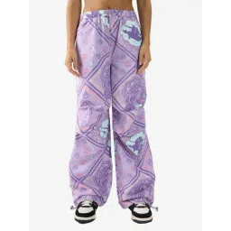 The Souled Store Purple Printed Joggers-picture-44