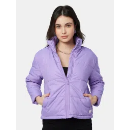 The Souled Store Purple Puffer Jacket image 1