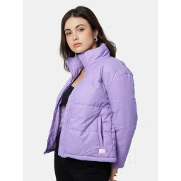 The Souled Store Purple Puffer Jacket image 3
