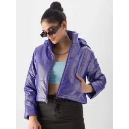 The Souled Store Purple Regular Fit Jacket-picture-29