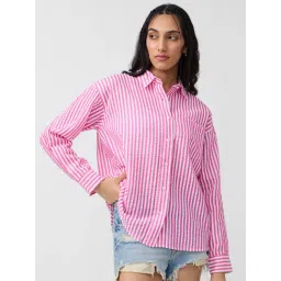 The Souled Store Rose Loose Fit The Souled Store Stripe Shirt-picture-36