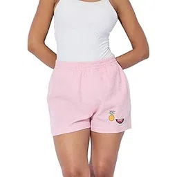 the souled store Scarlet Women and Girls Pull On Pink Embroidered Cotton Boxer Shorts-picture-57